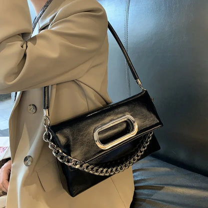 Fancy Tote Bag Lady 2024 New Niche Folding Chain One Shoulder Crossbody Bags Fashion All-match Commuter Handbags Female Purses