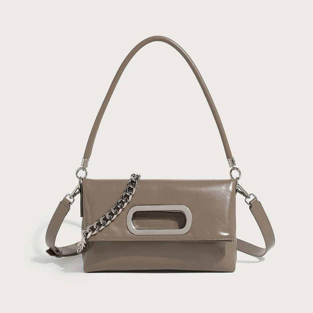 Fancy Tote Bag Lady 2024 New Niche Folding Chain One Shoulder Crossbody Bags Fashion All-match Commuter Handbags Female Purses