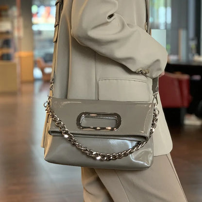 Fancy Tote Bag Lady 2024 New Niche Folding Chain One Shoulder Crossbody Bags Fashion All-match Commuter Handbags Female Purses