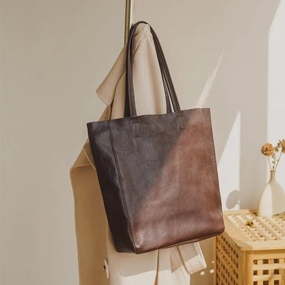 Fancy Women's Bag 2024 New Genuine Leather Ladies Commuter Tote Bags Large Capacity Casual Purses Clutches Practical Bolsas