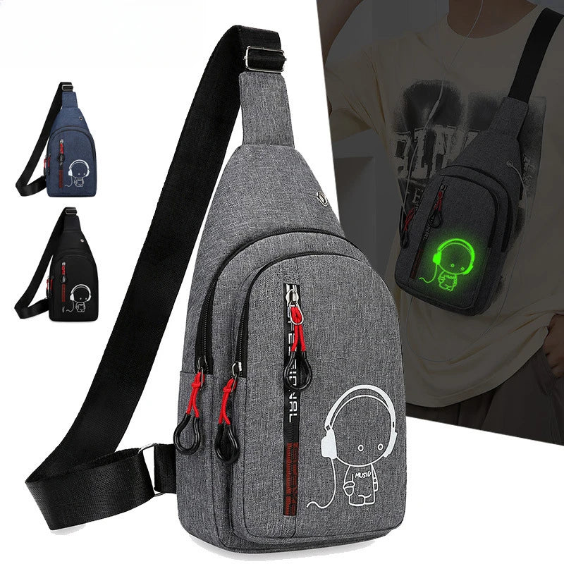 Fanny Pack&waist Pack for Men Anime Fashion One-Shoulder Bag Cartoon Luminous Pattern Backpack Carry on Weekender Bag