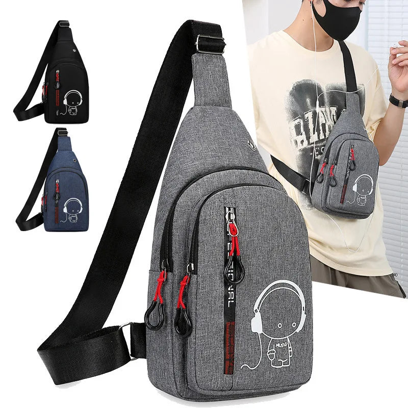 Fanny Pack&waist Pack for Men Anime Fashion One-Shoulder Bag Cartoon Luminous Pattern Backpack Carry on Weekender Bag