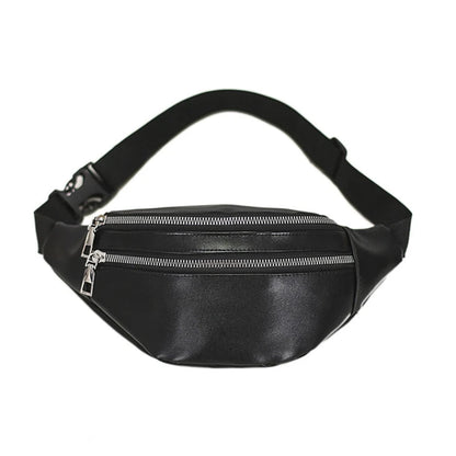 Fanny Packs Waist Pack Bag with Zipper Pockets Adjustable Belt PU Leather for Men Women Fashion Travel Pouch