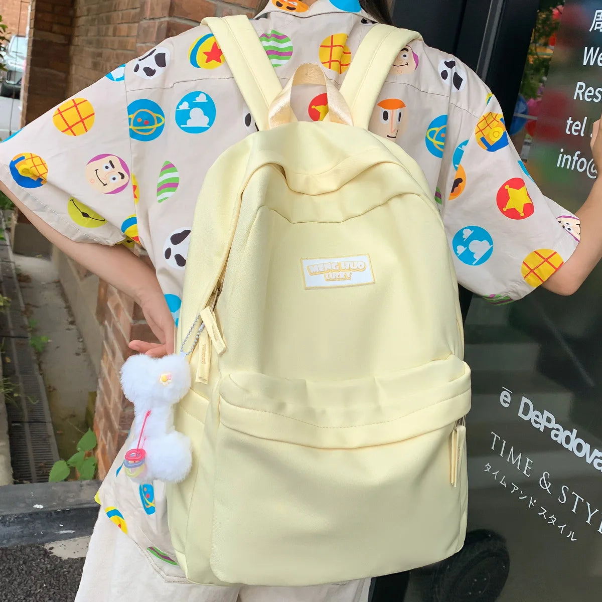 Fashhion Lady Travel Red Fashion Girl Kawaii Trendy Book Bag Female Cute Nylon Laptop Cute School College Backpack Women Student