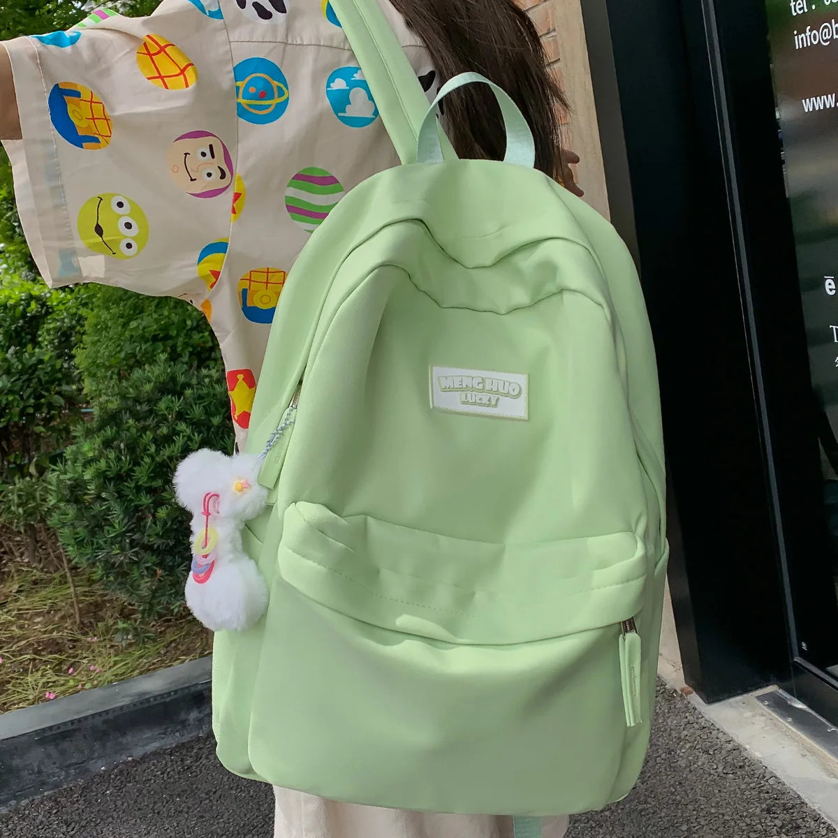Fashhion Lady Travel Red Fashion Girl Kawaii Trendy Book Bag Female Cute Nylon Laptop Cute School College Backpack Women Student