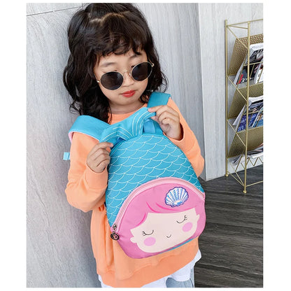 Fashion 3D Cute Mermaid Backpack for Baby Girls Children Cartoon School Bags Light Kindergarten Kid Bag Mochila Escolar
