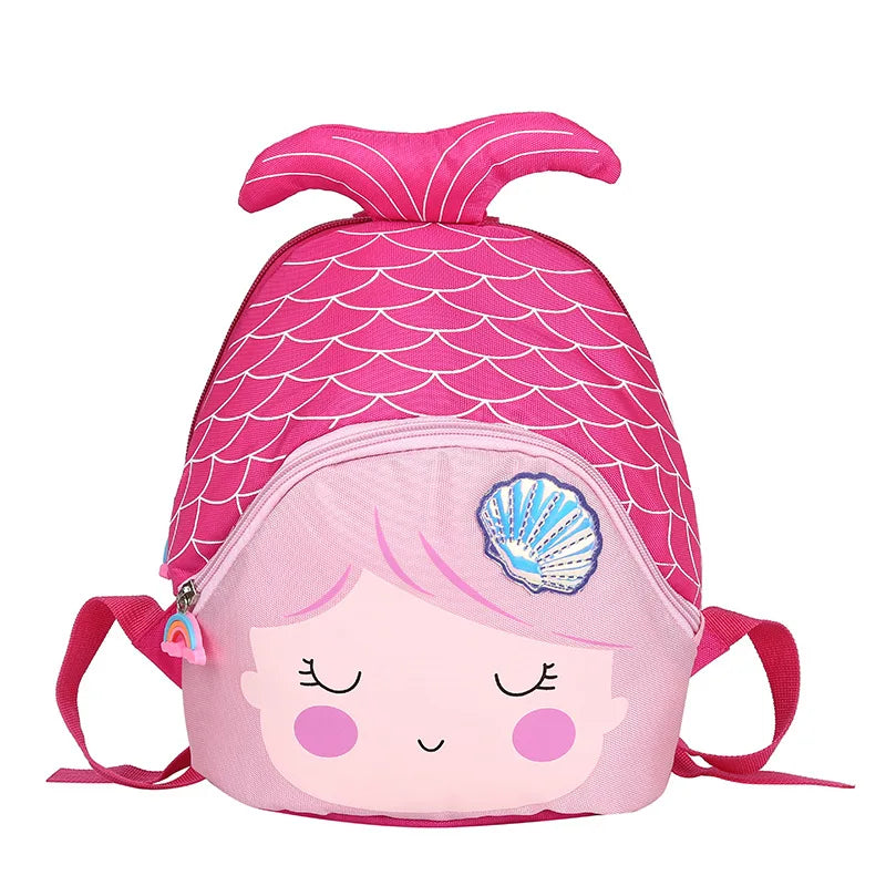 Fashion 3D Mermaid School Bags For Girls Cute Toddler Kids School Backpack Classical Cartoon Design Children Travel Bags Mochila