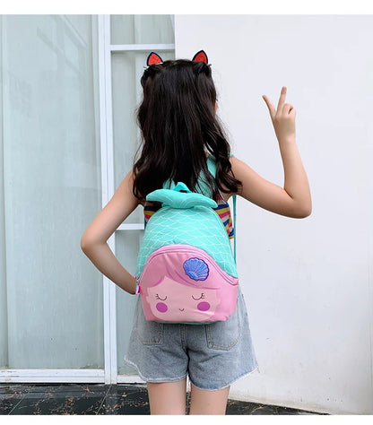 Fashion 3D Mermaid School Bags For Girls Cute Toddler Kids School Backpack Classical Cartoon Design Children Travel Bags Mochila