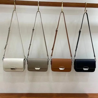 Fashion All-match Casual Crossbody Bag 2024 New Niche Light Luxury Genuine Leather Handbags Female Solid Commuter Bolsas Mujer