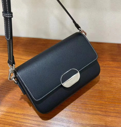 Fashion All-match Casual Crossbody Bag 2024 New Niche Light Luxury Genuine Leather Handbags Female Solid Commuter Bolsas Mujer