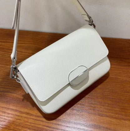 Fashion All-match Casual Crossbody Bag 2024 New Niche Light Luxury Genuine Leather Handbags Female Solid Commuter Bolsas Mujer