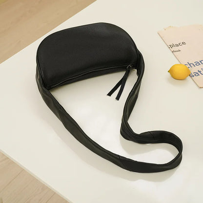 Fashion All-match Large Capacity Soft Cowhide Crossbody Bag Vintage Luxury Genuine Leather Handbags 2024 New All-match Purses