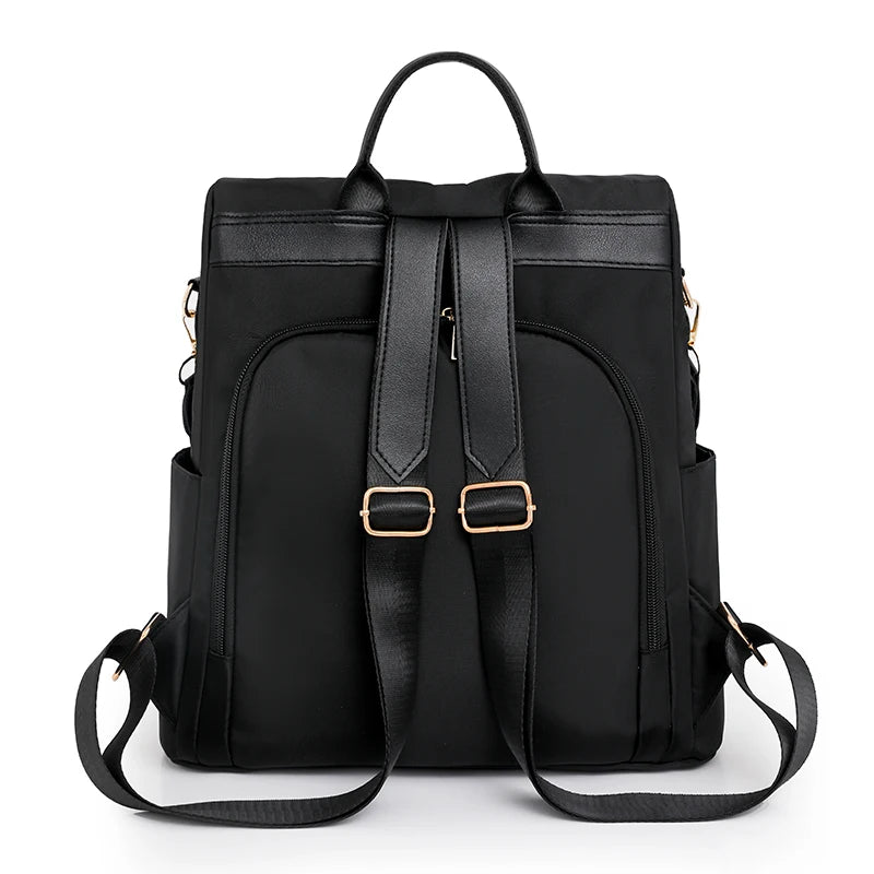 Fashion Anti-Theft Backpack Women Casual School Bags for Teenage Girl Multi-Function Shoulder Bag Soft Leather Travel Rucksack
