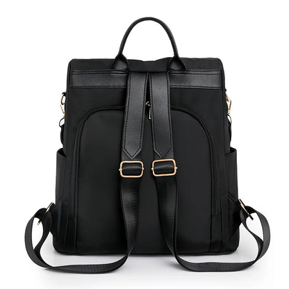Fashion Anti-Theft Backpack Women Casual School Bags for Teenage Girl Multi-Function Shoulder Bag Soft Leather Travel Rucksack