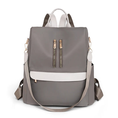 Fashion Anti-Theft Backpack Women Casual School Bags for Teenage Girl Multi-Function Shoulder Bag Soft Leather Travel Rucksack