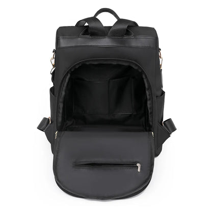 Fashion Anti-Theft Backpack Women Casual School Bags for Teenage Girl Multi-Function Shoulder Bag Soft Leather Travel Rucksack