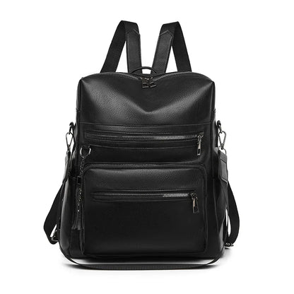 Fashion Anti-theft Backpack Women School Backpack High Quality PU Leather Travel Backpack Ladies Large Capacity Shoulder Handbag