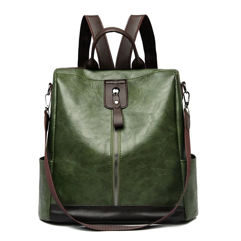 Fashion Anti-theft backpack Woman High Quality PU Leather Backpack Female Travel Backpack Ladies Large Capacity Shoulder Handbag