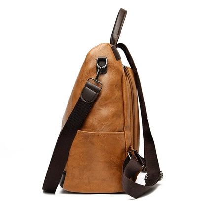 Fashion Anti-theft backpack Woman High Quality PU Leather Backpack Female Travel Backpack Ladies Large Capacity Shoulder Handbag