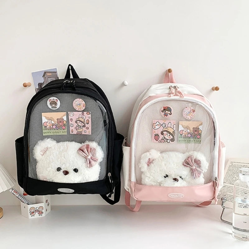Fashion Backpack Large Capacity Casual College Bookbag for Boys Girls Student