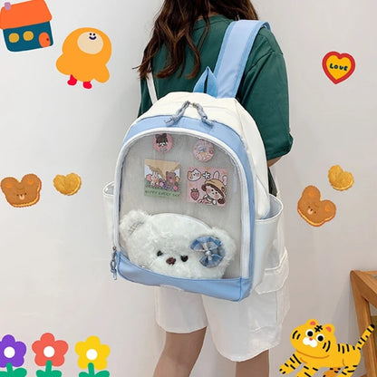 Fashion Backpack Large Capacity Casual College Bookbag for Boys Girls Student