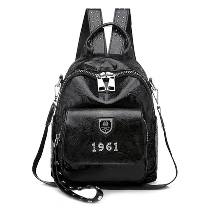 Fashion Backpack Women High Quality Bagpack Soft Leather School Bags For Teenage Girls 3 in 1 Ladies Travel Backpack Sac A Dos
