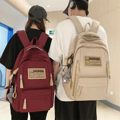 Fashion Backpack Women New Rucksack Student School Bags For Girls High Capacity School Bag Leisure Backpack Men Travel Mochila