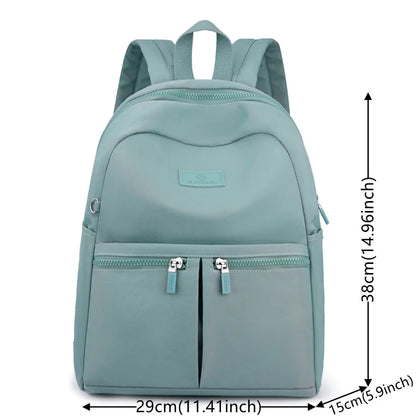 Fashion Backpack Women Nylon Cloth Waterproof Shoulder Bags School Bags For Teenage Girls Light Ladies Travel Backpack