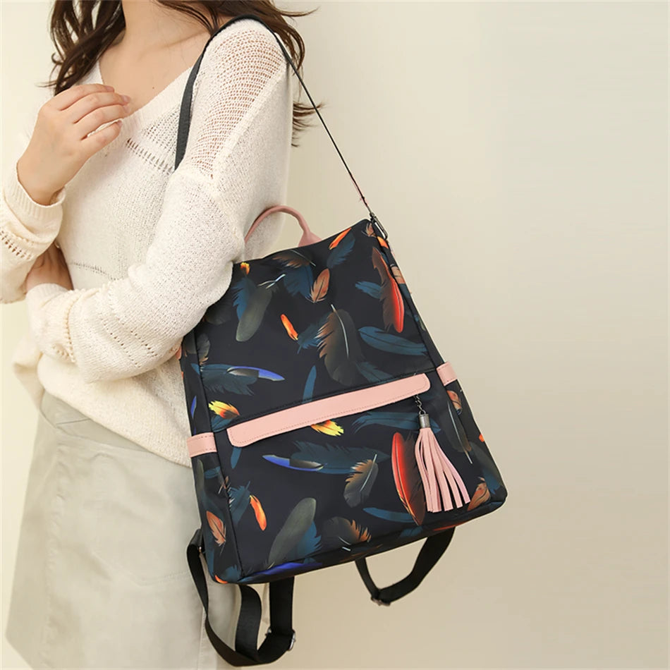 Fashion Backpack Women Oxford Cloth Shoulder Bags School Bags for Teenage Girls Light Ladies Travel Backpack Mochila Feminina