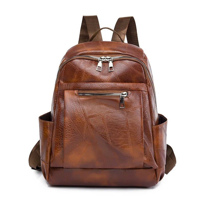 Fashion Backpacks Female High Quality Leather Bagpack for Women Rucksacks Large Capacity School Bag Ladies Travel Bags Mochilas