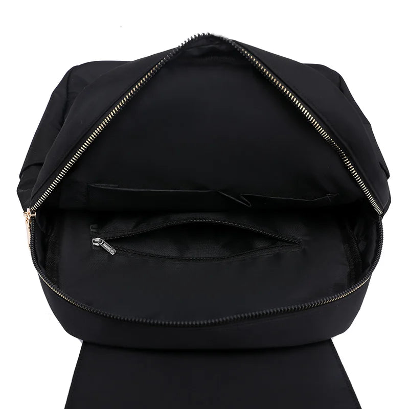 Fashion Backpacks Women High Quality Nylon Rivet Backpack Female Big Travel Back Bag School Bags for Teenage Girls Shoulder Bag