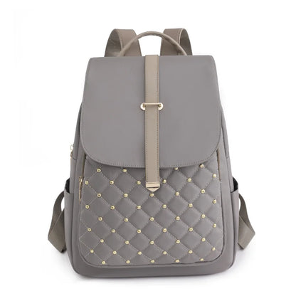 Fashion Backpacks Women High Quality Nylon Rivet Backpack Female Big Travel Back Bag School Bags for Teenage Girls Shoulder Bag