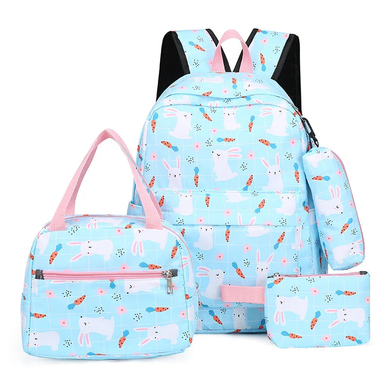 Fashion Big Student Laptop College Backpack Girls School Bag set High Capacity Women Backpack Female Cute Leisure Travel Mochila