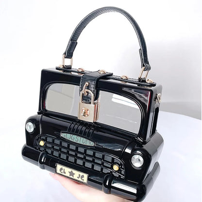 Fashion Black Color Cocktail Prom Banquet Lady Purse Wedding Bridal Woman Novelty Handbag Birthday Dinner Party Gift Evening Bag