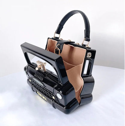 Fashion Black Color Cocktail Prom Banquet Lady Purse Wedding Bridal Woman Novelty Handbag Birthday Dinner Party Gift Evening Bag