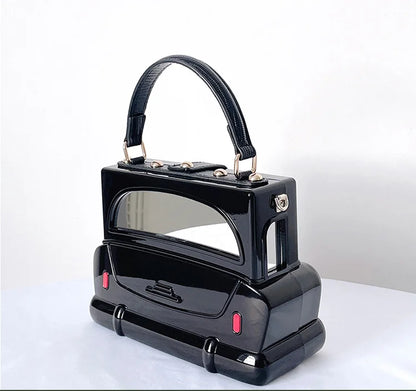 Fashion Black Color Cocktail Prom Banquet Lady Purse Wedding Bridal Woman Novelty Handbag Birthday Dinner Party Gift Evening Bag