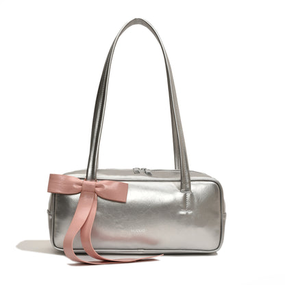 Fashion Bowknot Ribbon Women Handbag Female Casual Solid Color Soft PU Leather Hand Bags High-capacity Shoulder Bags Sac A Main