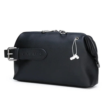 Fashion Brand Design Men's Clutch Bags High Quality Leather Men Business Handbags Casual Trip Clutches Wallets Toiletry Bag Zip