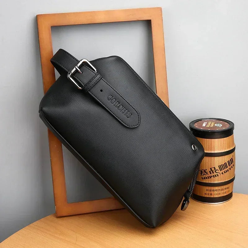 Fashion Brand Design Men's Clutch Bags High Quality Leather Men Business Handbags Casual Trip Clutches Wallets Toiletry Bag Zip