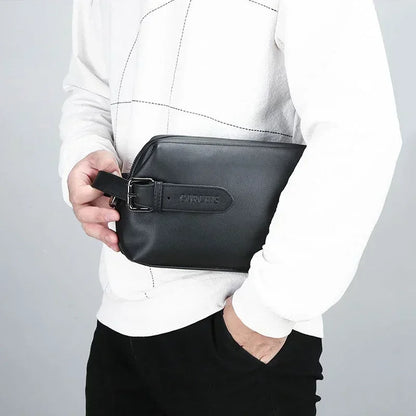 Fashion Brand Design Men's Clutch Bags High Quality Leather Men Business Handbags Casual Trip Clutches Wallets Toiletry Bag Zip