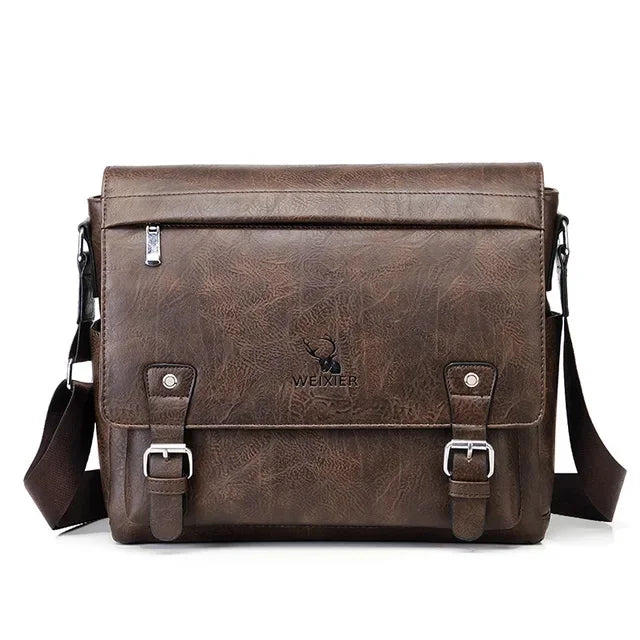 Fashion Brand PU Leather Men Crossbody Business File High Quality Shoulder Husband Ipad Male Messenger Bags