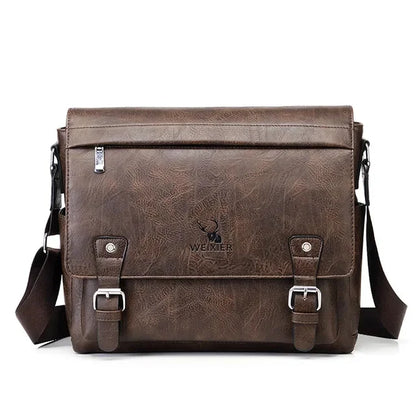 Fashion Brand PU Leather Men Crossbody Business File High Quality Shoulder Husband Ipad Male Messenger Bags