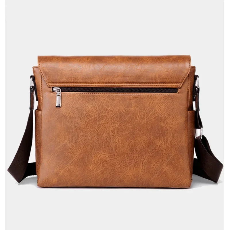 Fashion Brand PU Leather Men Crossbody Business File High Quality Shoulder Husband Ipad Male Messenger Bags