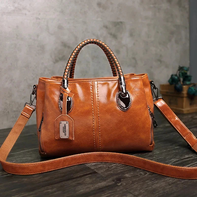 Fashion Brand Women's Shoulder New Retro Arm-in-arm Woven Contrast Handbag Three-layer Large-capacity Female Crossbody Bag