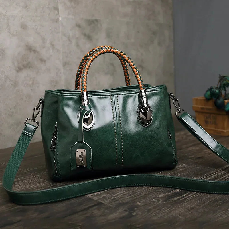 Fashion Brand Women's Shoulder New Retro Arm-in-arm Woven Contrast Handbag Three-layer Large-capacity Female Crossbody Bag