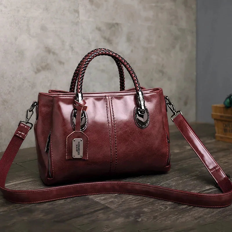 Fashion Brand Women's Shoulder New Retro Arm-in-arm Woven Contrast Handbag Three-layer Large-capacity Female Crossbody Bag