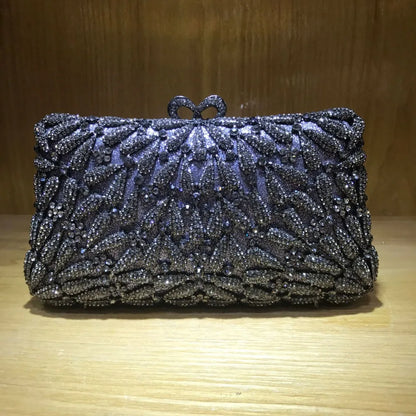 Fashion Bridal Shoulder Bag Chain Bridal Wedding Box Clutch Bags Female Crystal Diamond Clutches Women Evening Bag for Wedding