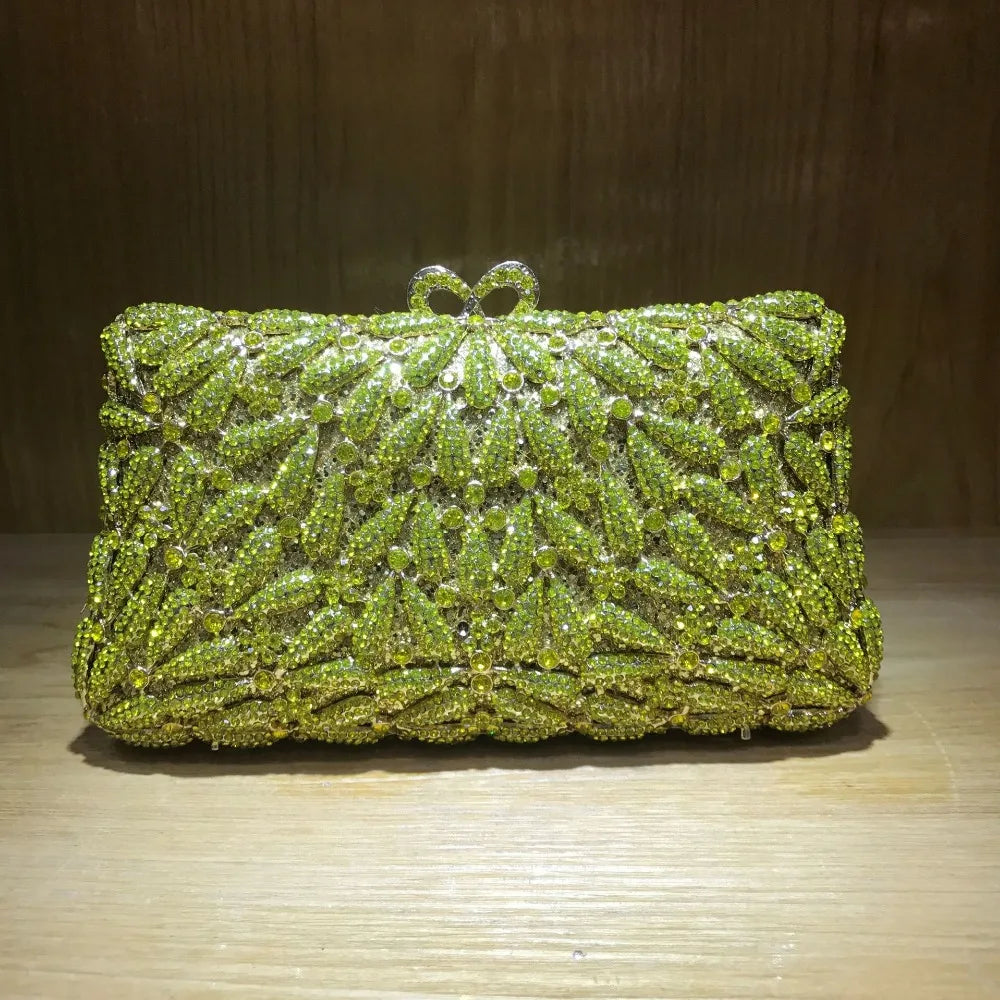 Fashion Bridal Shoulder Bag Chain Bridal Wedding Box Clutch Bags Female Crystal Diamond Clutches Women Evening Bag for Wedding
