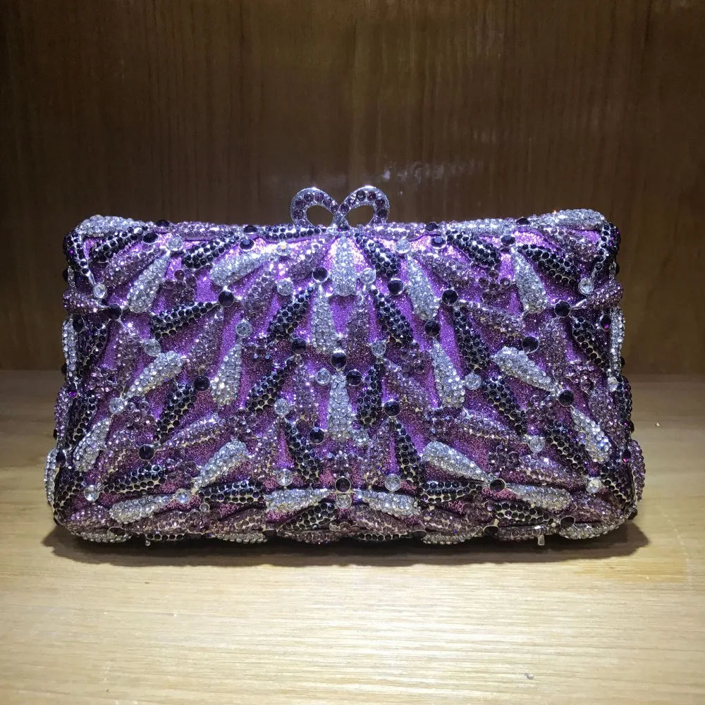 Fashion Bridal Shoulder Bag Chain Bridal Wedding Box Clutch Bags Female Crystal Diamond Clutches Women Evening Bag for Wedding