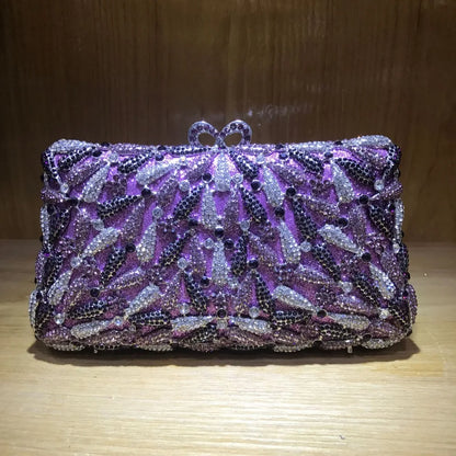 Fashion Bridal Shoulder Bag Chain Bridal Wedding Box Clutch Bags Female Crystal Diamond Clutches Women Evening Bag for Wedding